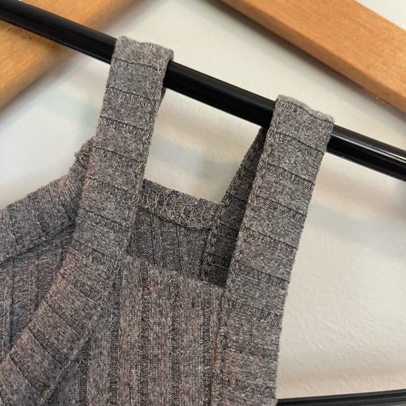 Heart and Hips women’s midi ribbed bodycon tank dress size medium soft gray - Picture 3 of 7